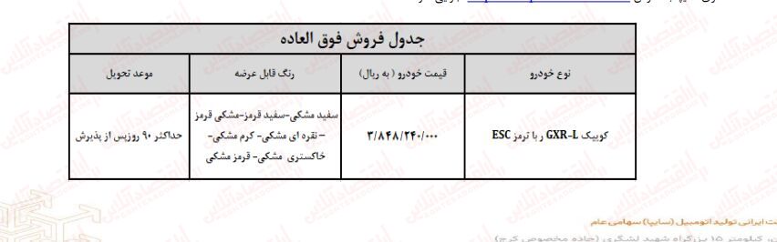 فروش فوق العاده سایپا