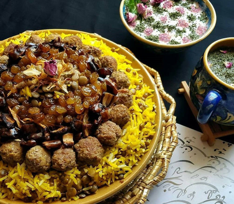 رشته پلو مجلسی با گوشت قلقلی اصیل تهرانی | امروز ناهار چی بپزم؟