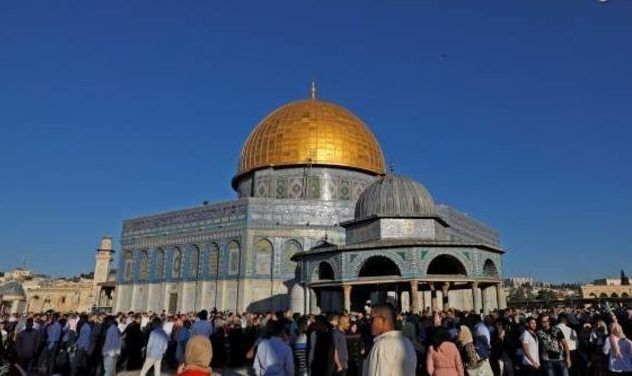 جشن فلسطینی‌ها در مسجد الاقصی پس از آتش‌بس 