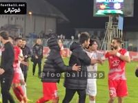 درگیری بازیکنان پرسپولیس و ملوان بعد از پایان بازی